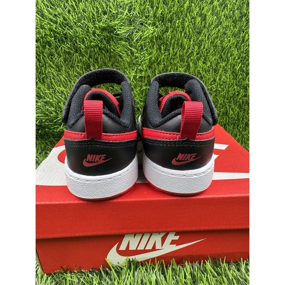 Nike Court Borough Toddler Sneaker Shoes Black/University Red Size 9 New - Picture 4 of 15